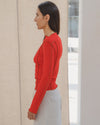 BASERANGE Long Sleeve T-Shirt TTML Collection Ribbed Cotton Portugal BAS-TTML-RB-SU25-MY RED (BROWN)